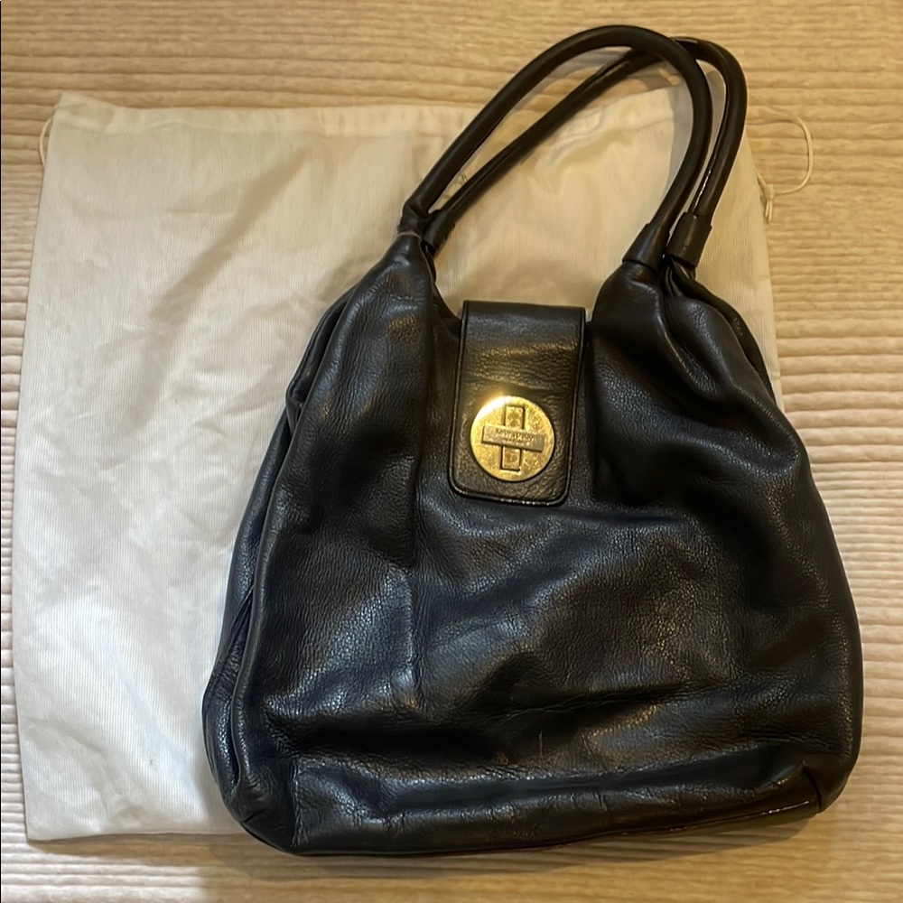 Black Leather Kate Spade Bag